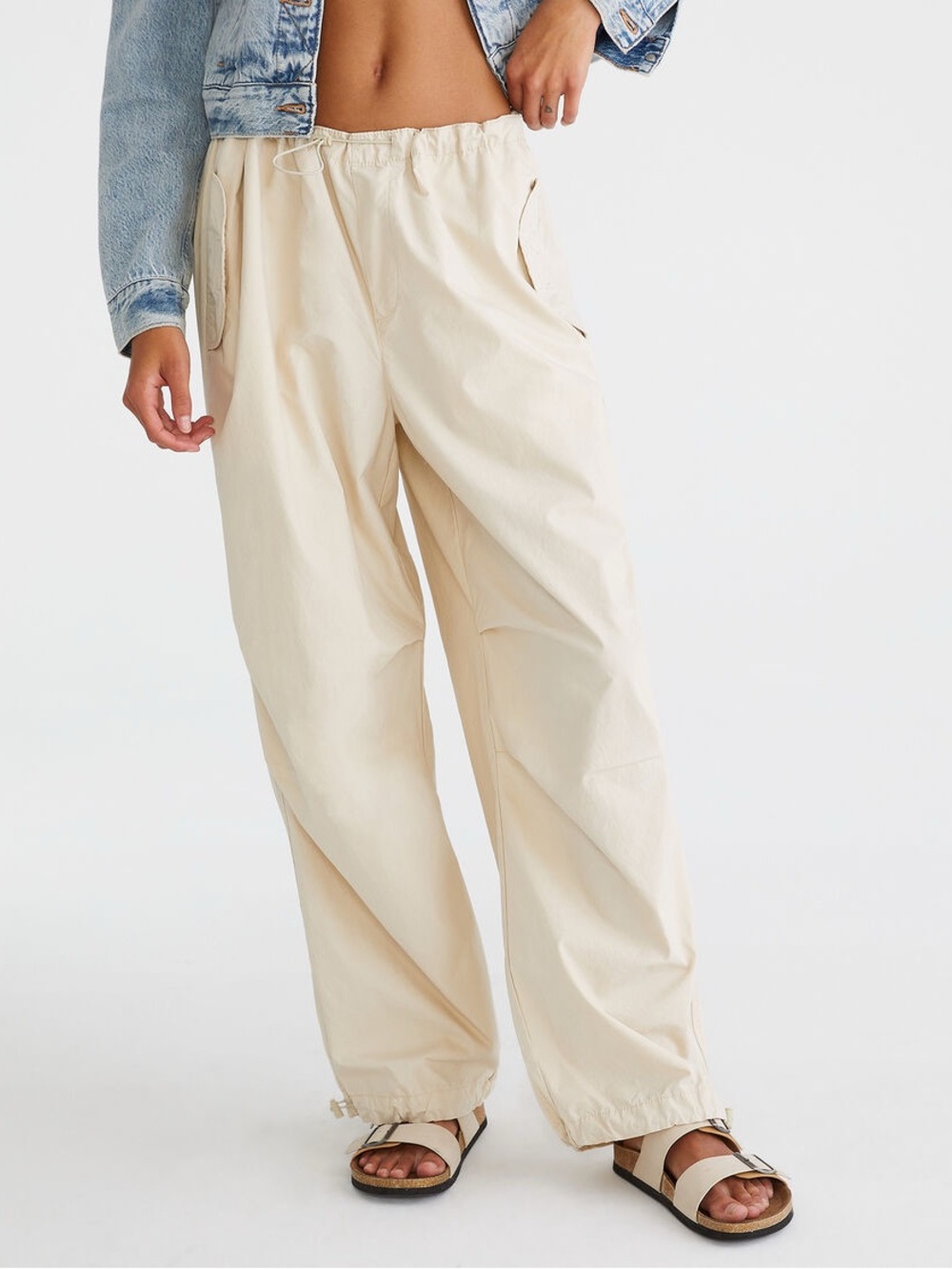 Aeropostale Tan Parachute Pants